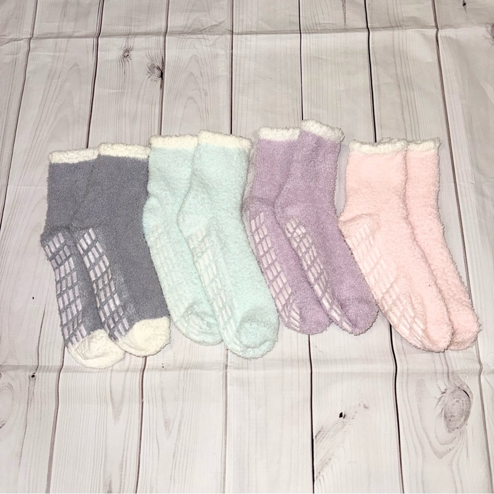 Bundle of Grippy Fuzzy Socks - Women's One Size
